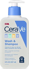 CeraVe Baby 2-in-1 Wash & Shampoo with Vitamin E for Hair & Skin. 16oz | Tear-Free Wash For Baby Hair and Skin with Vitamin E. Fragrance-Free. Paraben-Free. Dye-Free. Phthalates-Free. Sulfate-Free