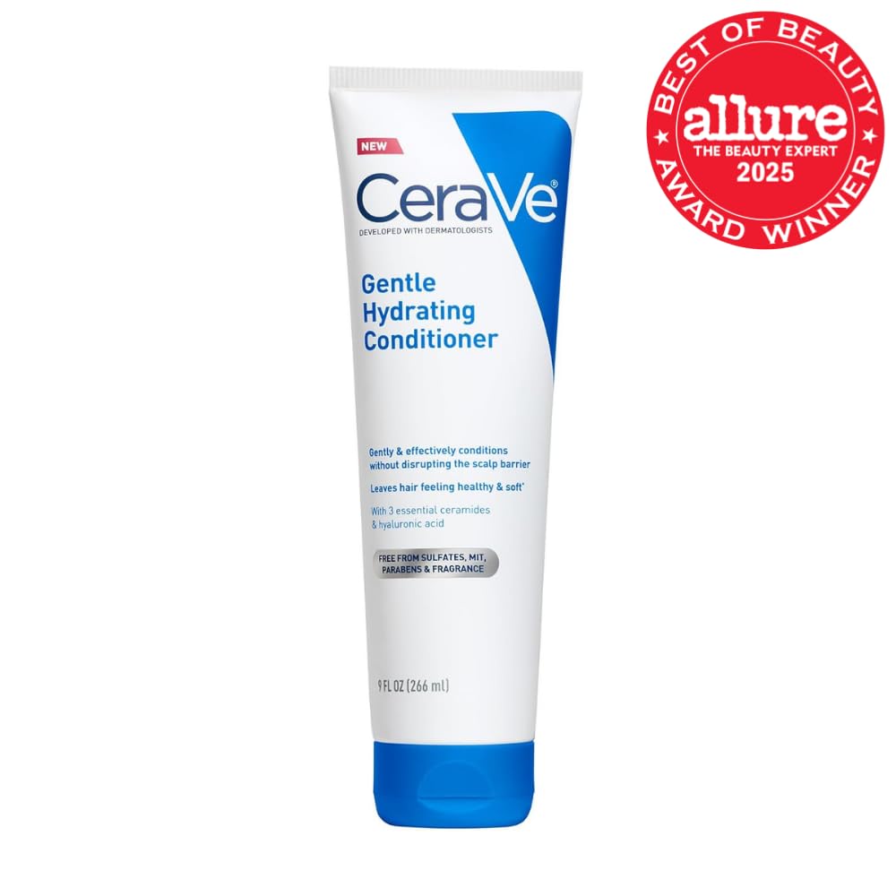 CeraVe Gentle Hydrating Conditioner. Hair Conditioner With Ceramides. Niacinamide & Hyaluronic Acid. Sulfate Free & Color Safe. Moisturizing Conditioner For All Hair & Scalp Types (Pack of 6)