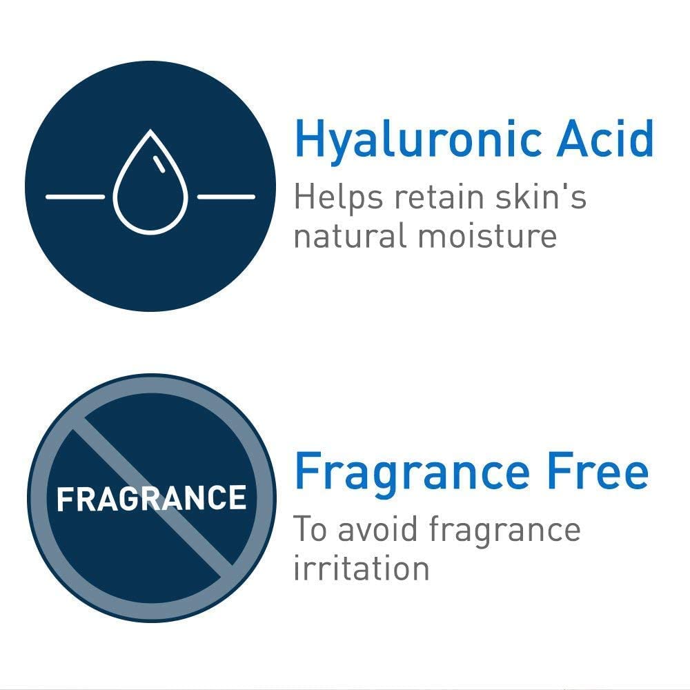 CeraVe Therapeutic Hand Cream for Dry Cracked Hands With Hyaluronic Acid and Niacinamide.Fragrance Free 3 Ounce.(Pack of 2)