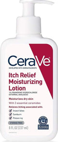 CeraVe Anti Itch Moisturizing Lotion with Pramoxine Hydrochloride. Relieves Itch with Minor Skin Irritations. Sunburn Relief. Bug Bites. 8 Ounce