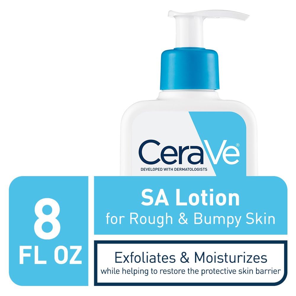 CeraVe Salicylic Acid Lotion. Body Lotion for Rough & Bumpy Skin. 8oz | Skin Care. Smooths Rough Skin with Vitamin D. Hyaluronic Acid and Lactic Acid In A Fragrance Free. Allergy Tested Formula