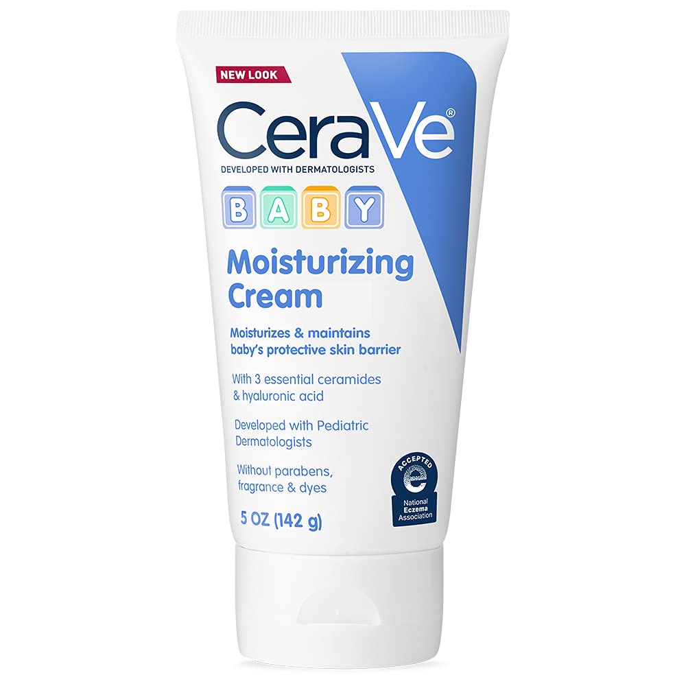 CeraVe Baby Cream. Moisturizer with Ceramides. Fragrance-Free. 8oz | Rich. Non-Greasy Baby Moisturizer That Hydrates Delicate Skin. Free Of Fragrance. Parabens. Dyes and Phthalates