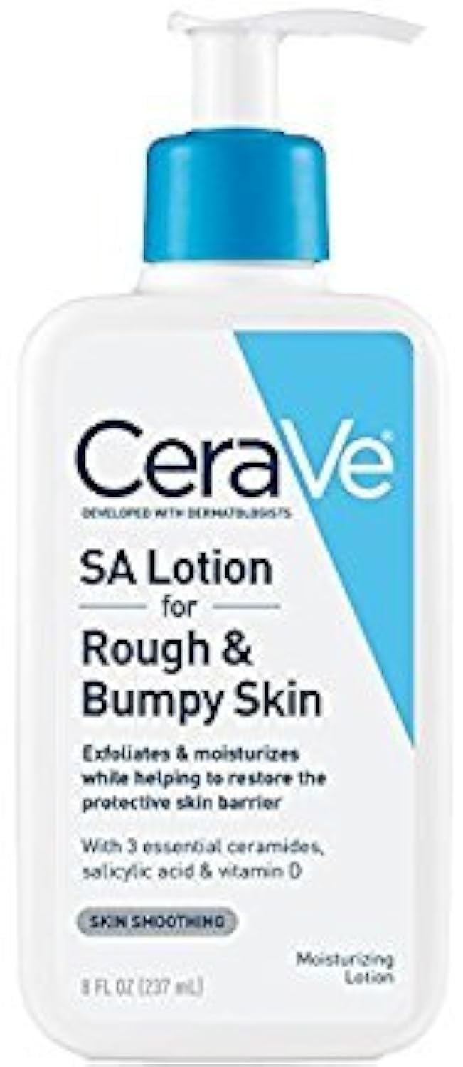 CeraVe Salicylic Acid Lotion. Body Lotion for Rough & Bumpy Skin. 8oz | Skin Care. Smooths Rough Skin with Vitamin D. Hyaluronic Acid and Lactic Acid In A Fragrance Free. Allergy Tested Formula