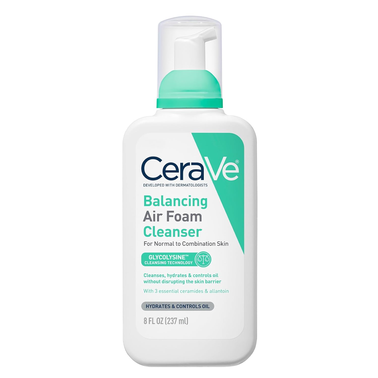 CeraVe Air Foam Face Wash. Hydrating Facial Cleanser. Combination Skin. 8oz | Foaming Facial Cleanser That Balances Combination Skin. Delivering 8-Hour Oil Control and 24-Hour Hydration