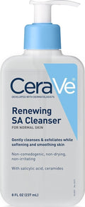 CeraVe Renewing Salicylic Acid Cleanser. BHA Exfoliating Face Wash. 8oz | Skin Care with Hyaluronic Acid & Niacinamide. Facial Cleanser. Face Cleanser. Ceramides. Fragrance Free. Non-Comedogenic
