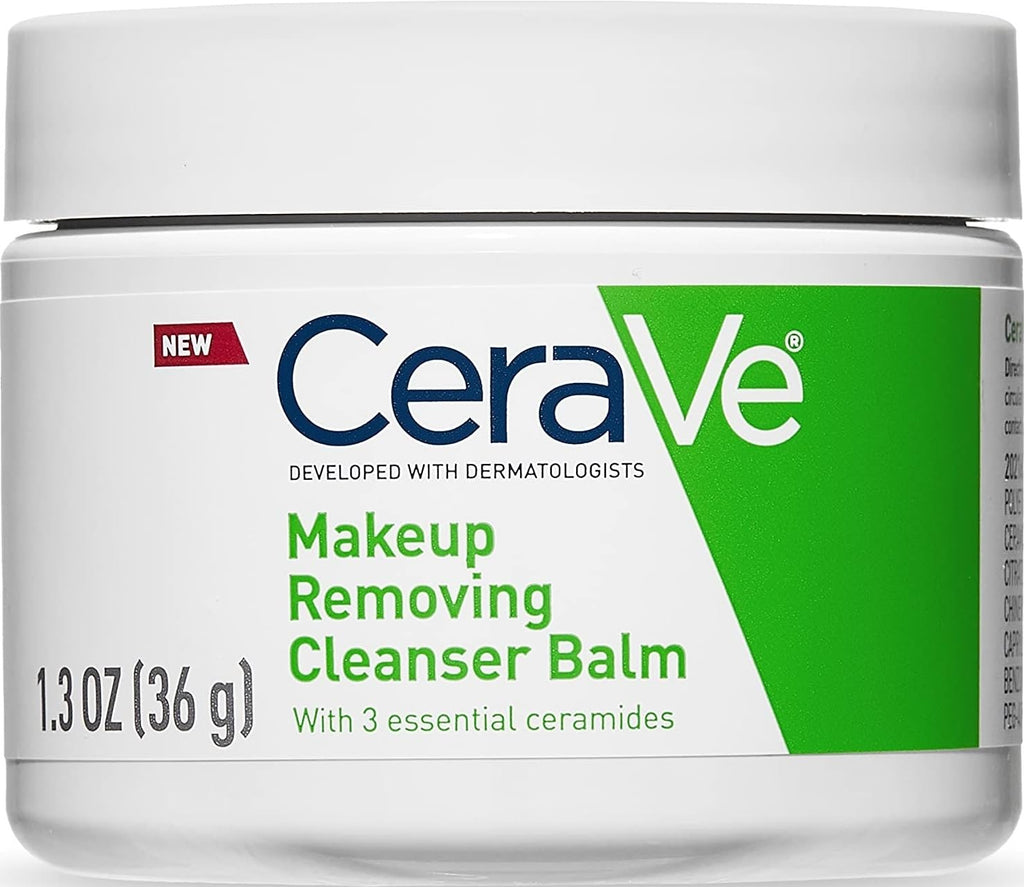 CeraVe Cleansing Balm. Hydrating Makeup Remover with Jojoba Oil. 1.3oz | Travel Makeup Remover Balm with Ceramides Gently Melts Waterproof Mascara and Acts As A Soothing Eye Makeup Remover