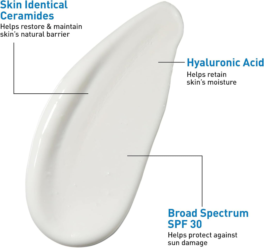 CeraVe Ultra-Light Moisturizing Lotion SPF 30. Sunscreen for Face. 1.7oz | Skin Care. Face Moisturizer. Hyaluronic Acid. Sunscreen Lotion. Facial Moisturizer. Oil Free. Matte Finish. Ceramides