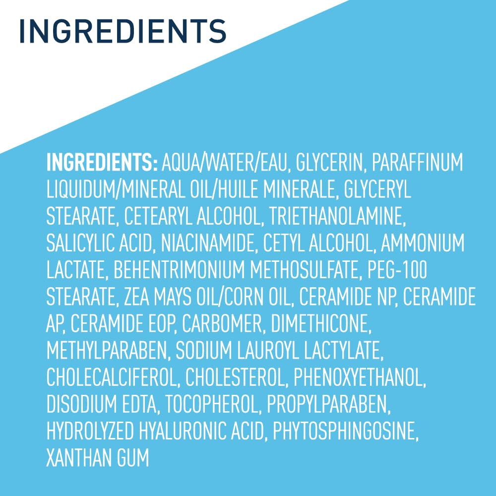 CeraVe SA Moisturizing Cream. Exfoliates and Softens Rough Skin. 16oz | Smooths Rough Skin with Salicylic Acid. Lactic Acid. Hyaluronic Acid. Niacinamide Fragrance-Free & Allergy Tested