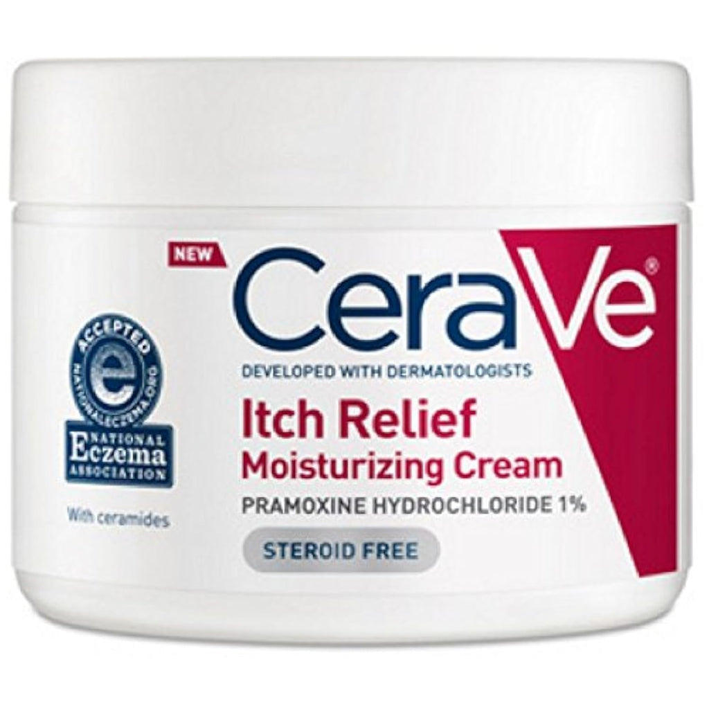 CeraVe Moisturizing Cream for Itch Relief. Anti Itch Cream. 12oz | Relieves Minor Skin Irritations. Sunburn and Bug Bites with Pramoxine Hydrochloride In A Fragrance Free Formula