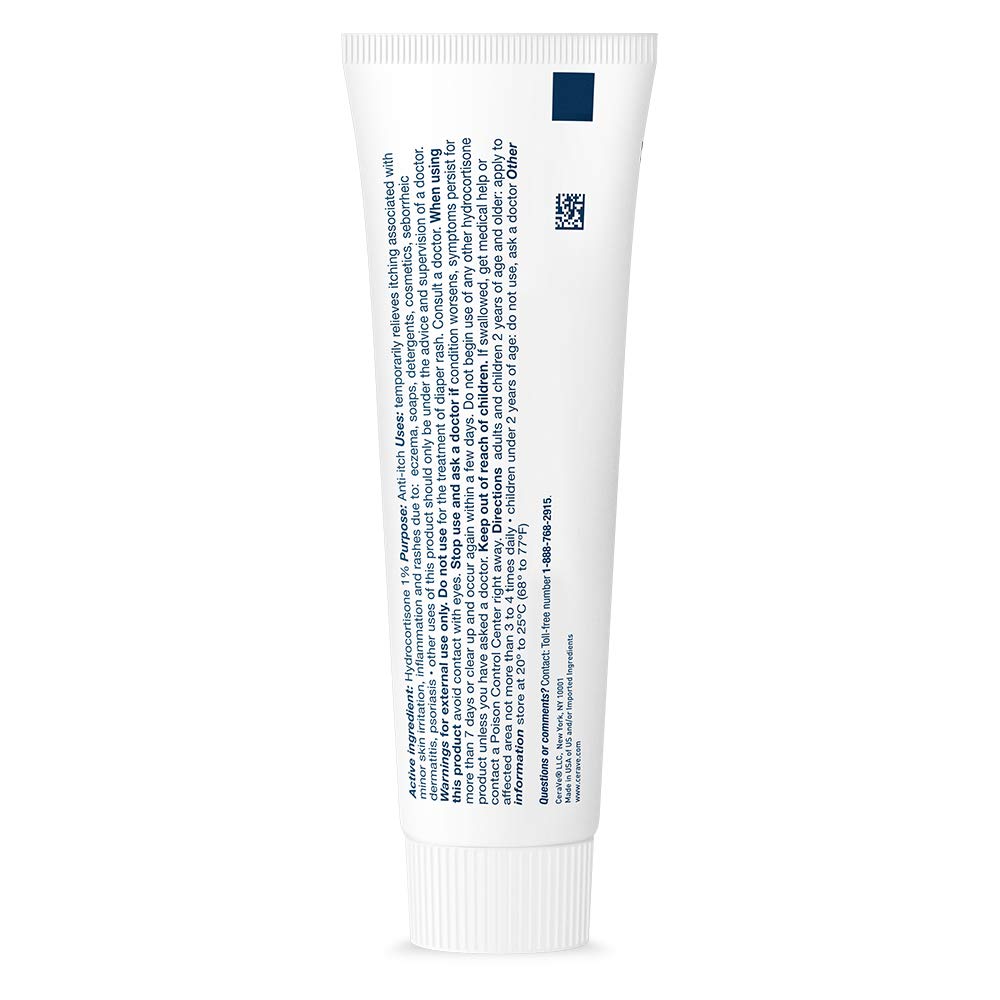 CeraVe 1% Hydrocortisone Anti Itch Cream. Eczema & Dry Skin Care. 1oz | Dermatologist-Tested Formula with Hyaluronic Acid and Niacinamide Acts As A Soothing Eczema Cream For Dry Skin Relief