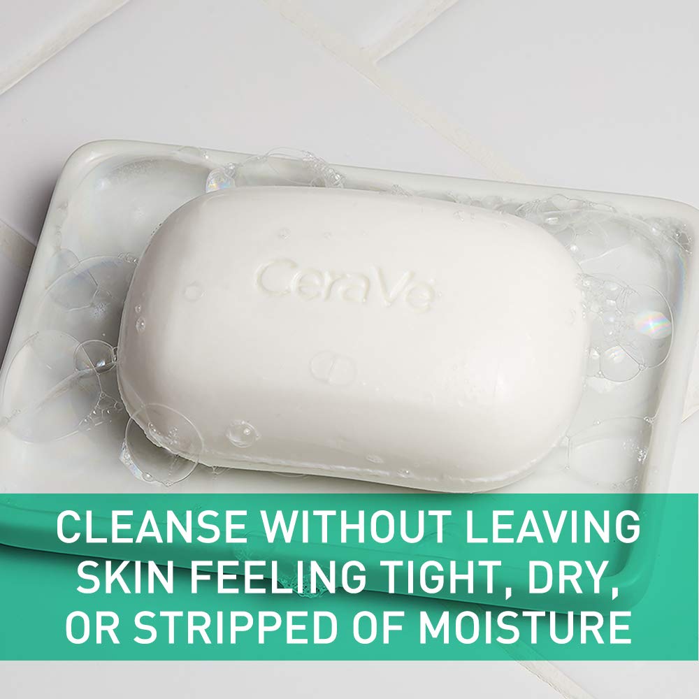 CeraVe Foaming Cleanser Bar. Soap-Free Body and Face Cleanser Bar for Oily Skin. Fragrance Free. 4.5 Ounce (Pack of 2)