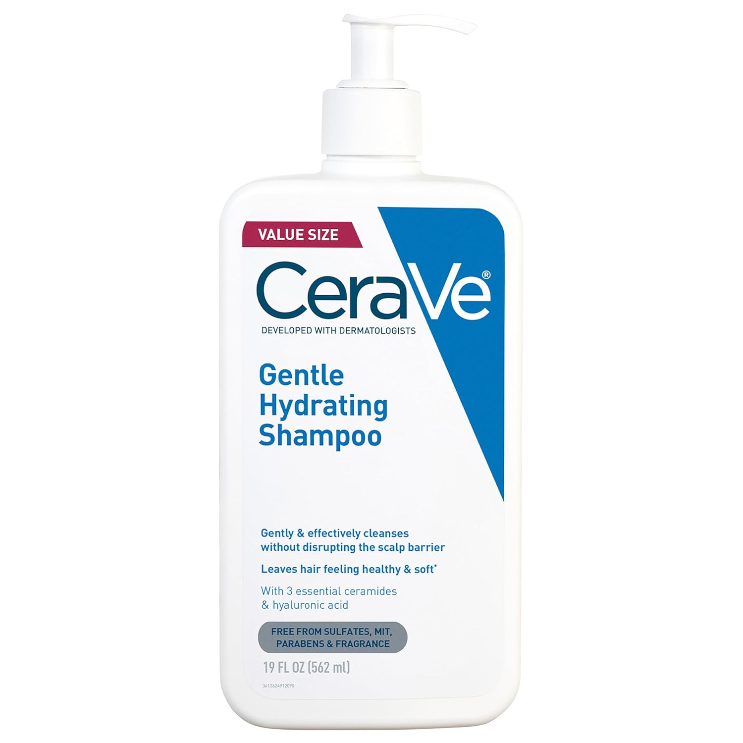 CeraVe Gentle Hydrating Shampoo with Hyaluronic Acid for Hair & Scalp. 19oz | Leaves Hair and Scalp Soft and Healthy-Looking with Ceramides. Niacinamide and A Color Safe Formula