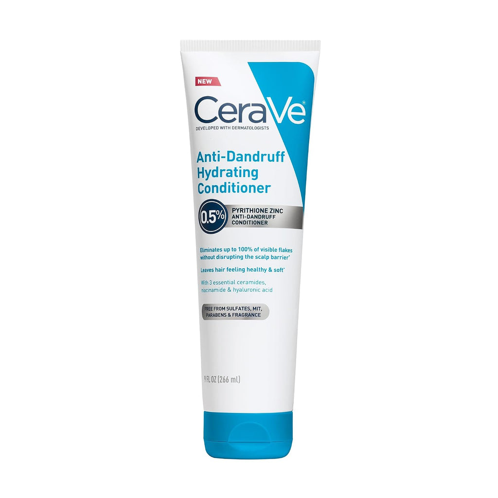 CeraVe Hydrating Anti Dandruff Conditioner.0.5% Pyrithione Zinc Dandruff Treatment With Ceramides.Hyaluronic Acid & Niacinamide.Helps Eliminate Flakes & Reduce Itchy Scalp. Sulfate Free.(Pack of 2)