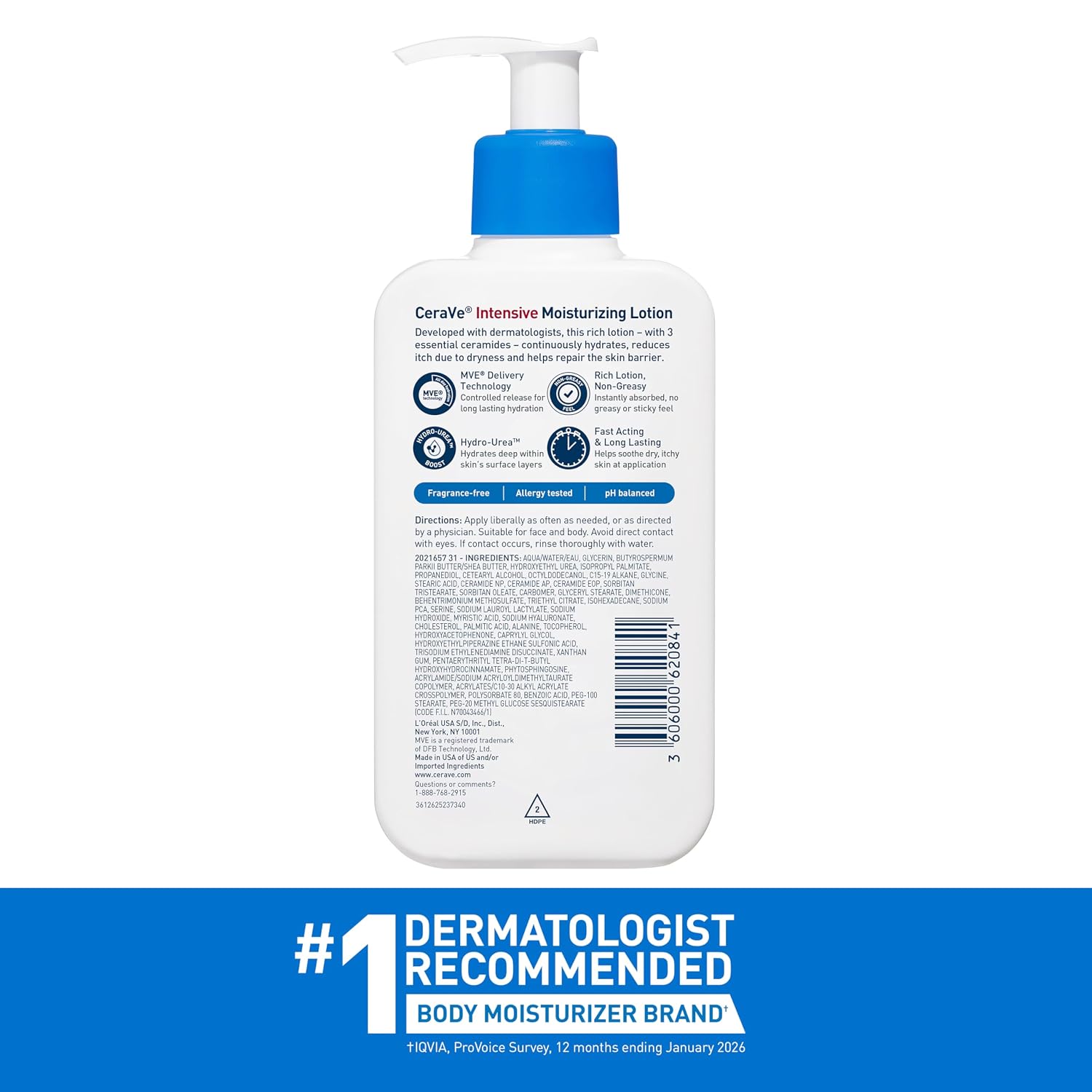 CeraVe Intensive Moisturizing Lotion. Shea Butter Body Lotion. 8oz | Relieves Signs of Extra Dry Skin with Hydro-Urea and Shea Butter In a Non-Greasy Formula For Rough. Tight and Itchy Skin