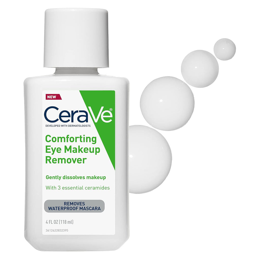 CeraVe Eye Makeup Remover. Hyaluronic Acid Gentle Waterproof Formula. 4 Oz | Gentle. Non-Greasy Skin Care Formula with Ceramides Removes Waterproof Mascara. Ideal Makeup Remover For Sensitive Skin