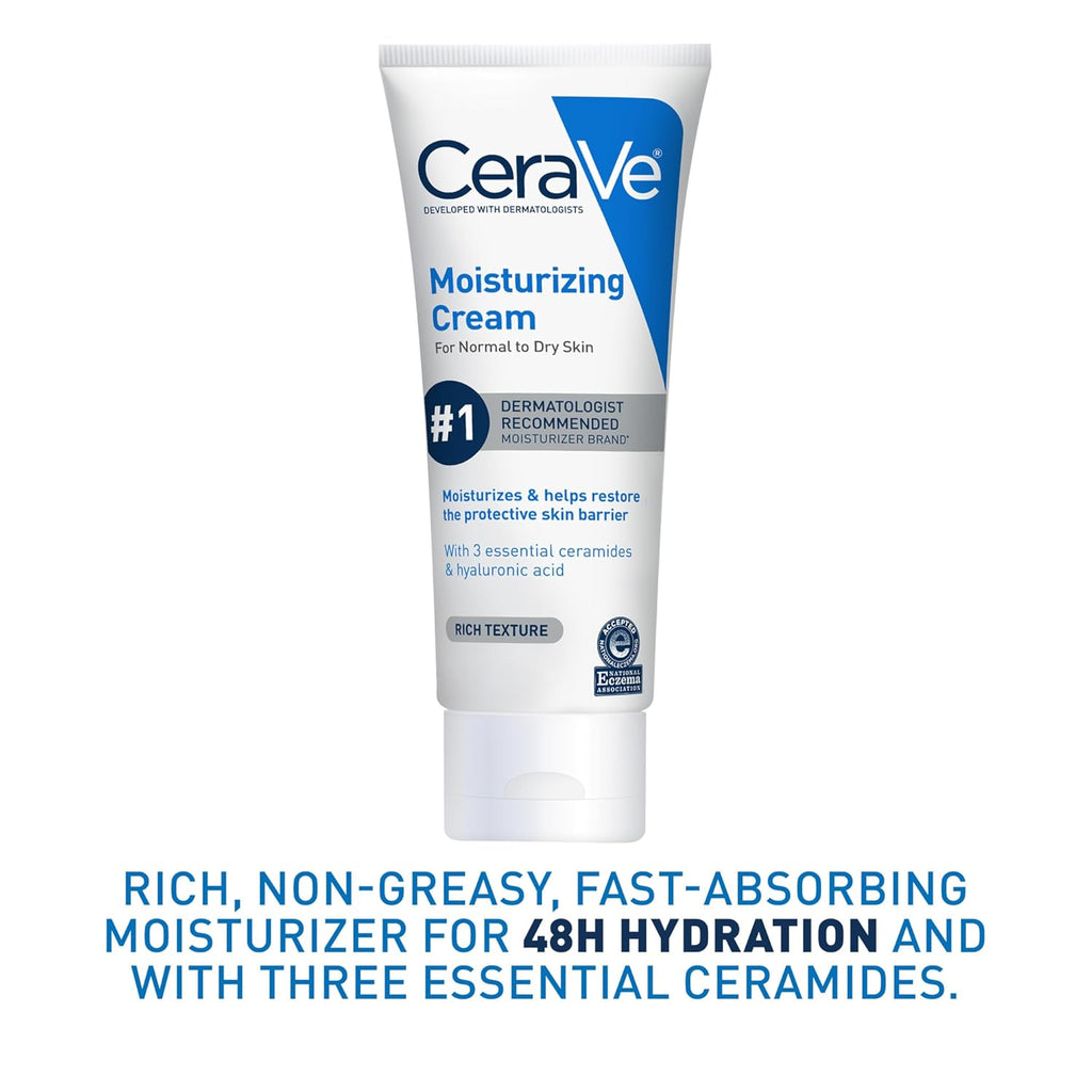 CeraVe Moisturizing Cream. Face Body Moisturizer. Normal to Dry Skin. 8 Fl Oz
