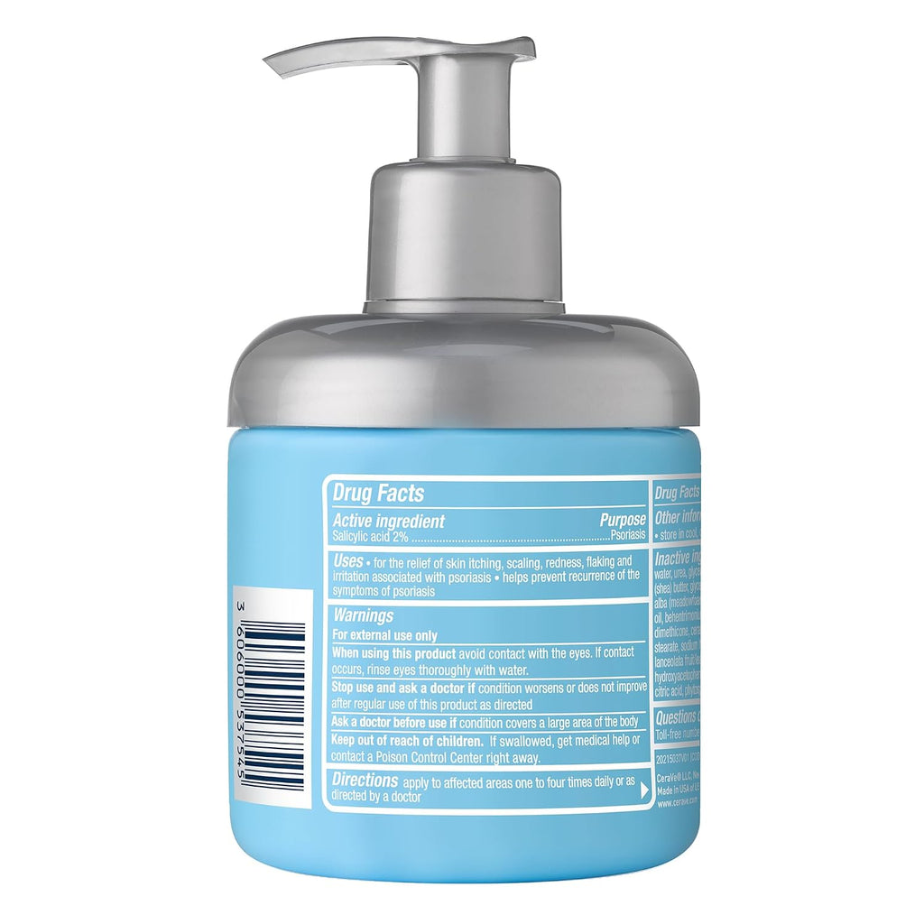 CeraVe Psoriasis Cream. Salicylic Acid Moisturizing Dry Skin Treatment. 8oz | Medicated Skin Care Formula with Urea. Lactic Acid. and Niacinamide Gently Exfoliates To Relieve Scaling and Itchy Skin