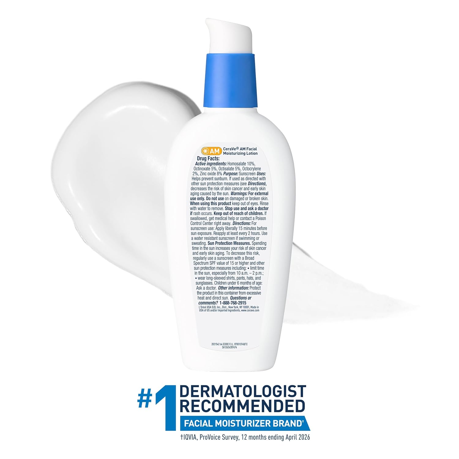 CeraVe AM Oil Face Moisturizer Lotion. Sunscreen for Face. SPF 30. 3oz | Skin Care with Hyaluronic Acid & Niacinamide. Oil-Free Moisturizer For Men & Women. Daily Non-Comedogenic Face Sunscreen