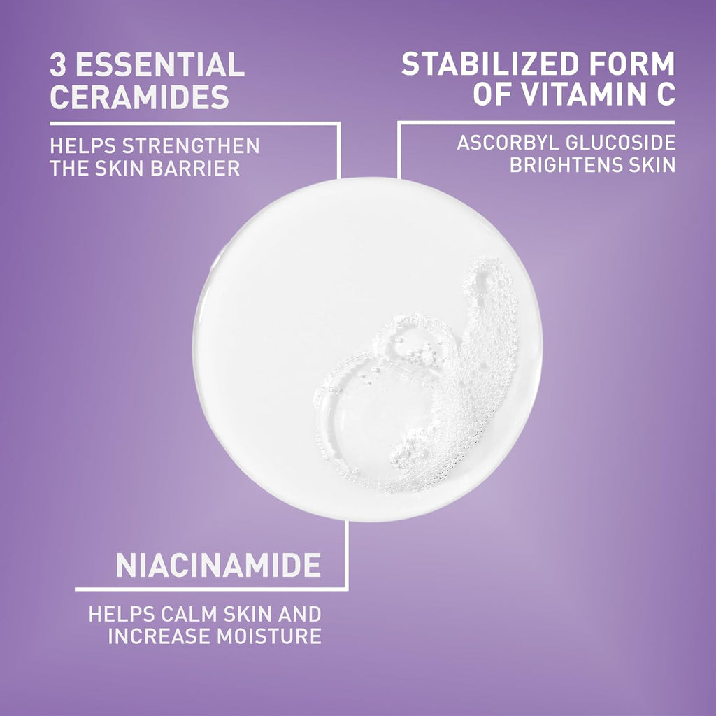 CeraVe Brightening Vitamin C Facial Cleanser. Niacinamide Face Wash. 8oz | Hydrating Skin Care Formula with Ceramides. Gently Exfoliates To Fade Discoloration and Reveal a Radiant Complexion