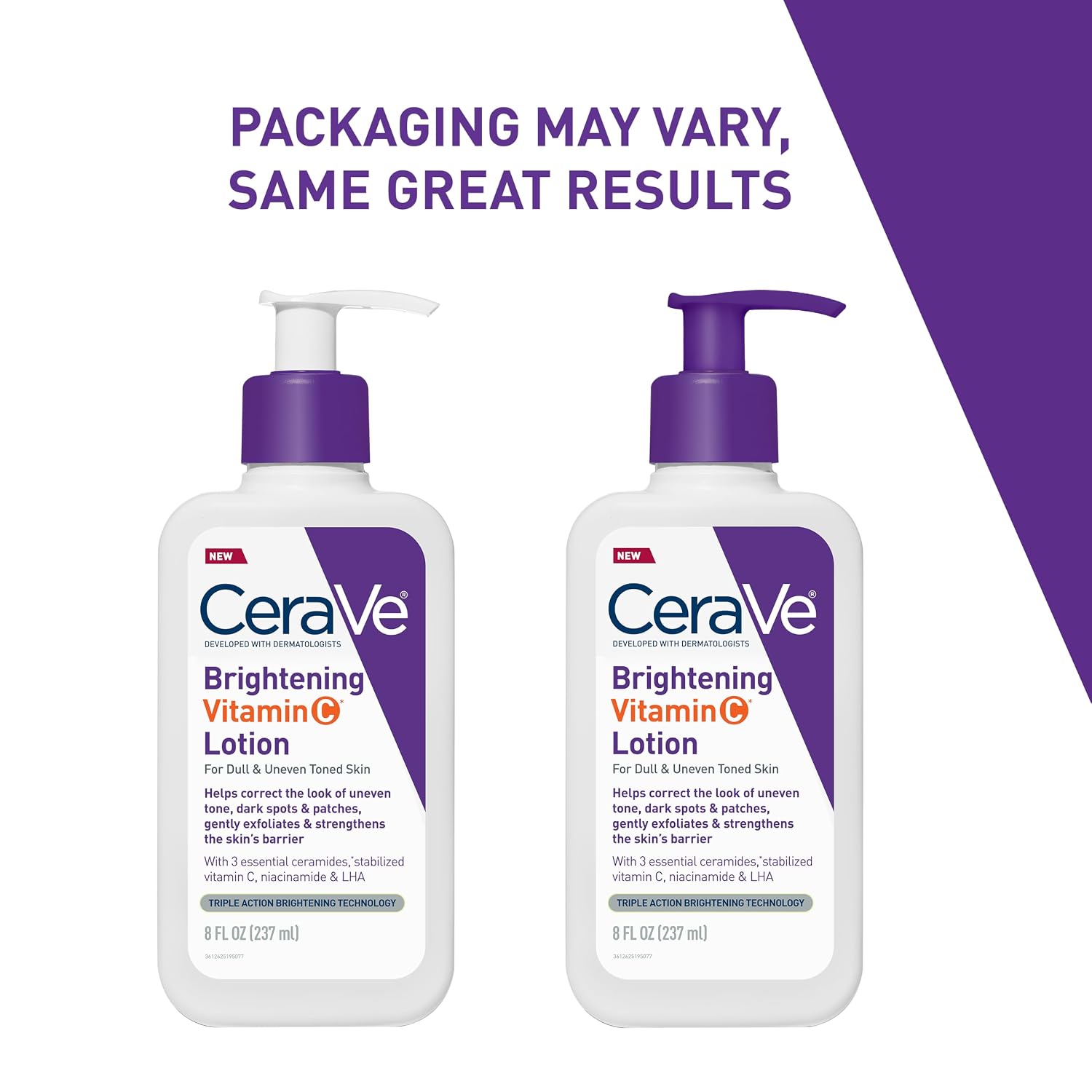 CeraVe Brightening Vitamin C Body Lotion. Skincare with Niacinamide. 8oz | Brightening Body Lotion & Moisturizer. Dark Spot Corrector with Ceramides & LHA. Fragrance Free. Suitable for Sensitive Skin