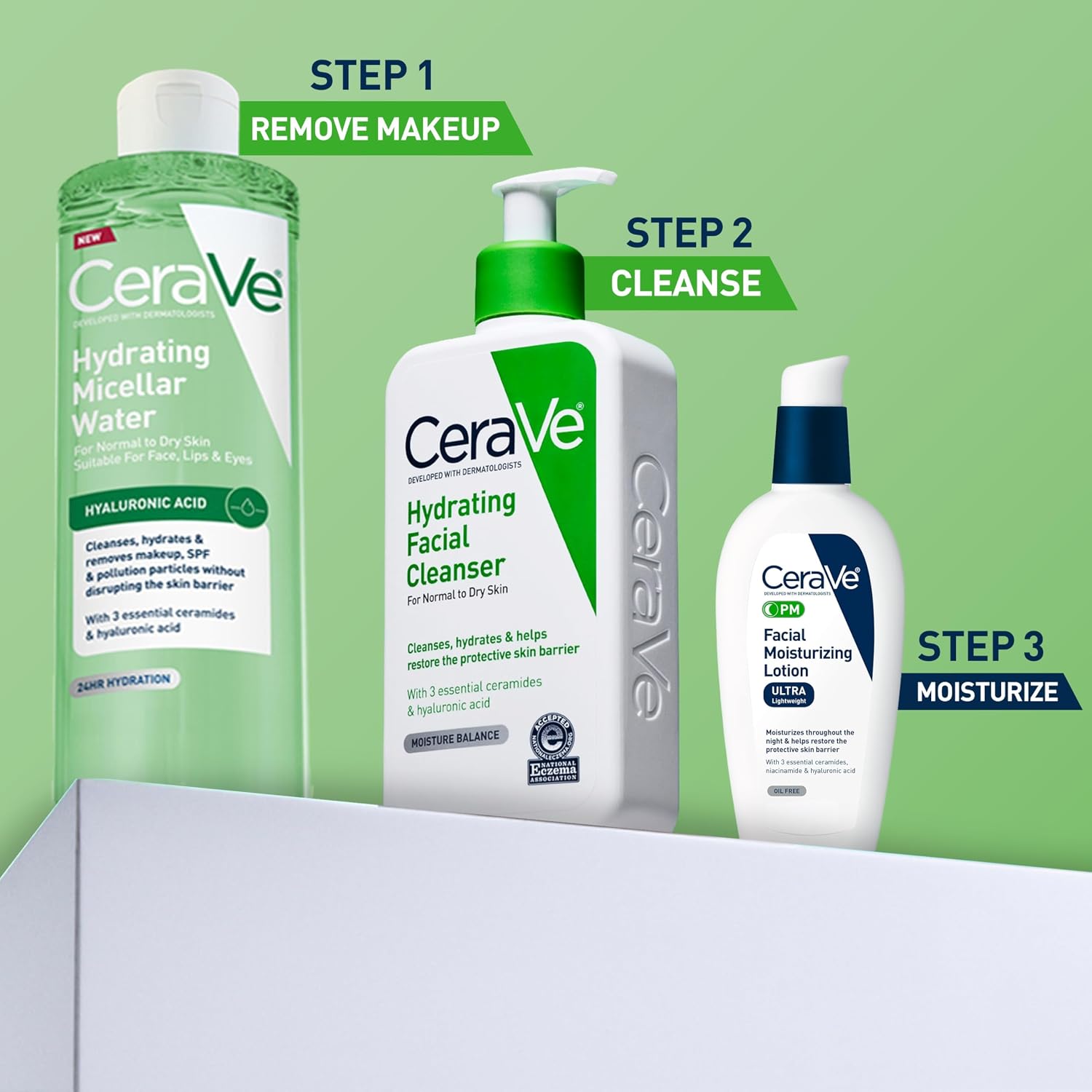 CeraVe Hydrating Micellar Water. Facial Cleanser & Makeup Remover. 13oz | Removes Makeup and Hydrates For 24h with Hyaluronic Acid and Ceramides. Alcohol-Free and Fragrance-Free For Sensitive Skin