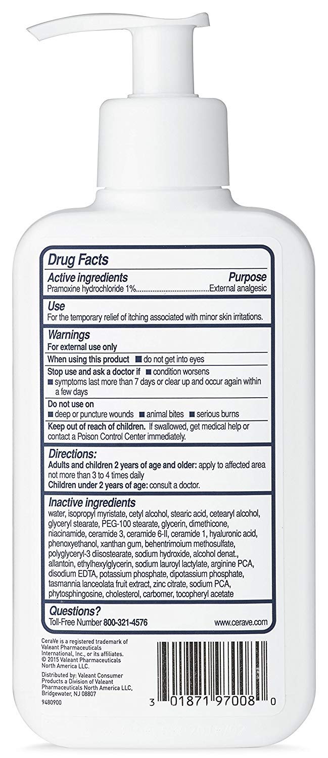 CeraVe Moisturizing Lotion for Itch Relief | 8 Ounce | Dry Skin Itch Relief Lotion with Pramoxine Hydrochloride | Fragrance Free (Pack of 4)