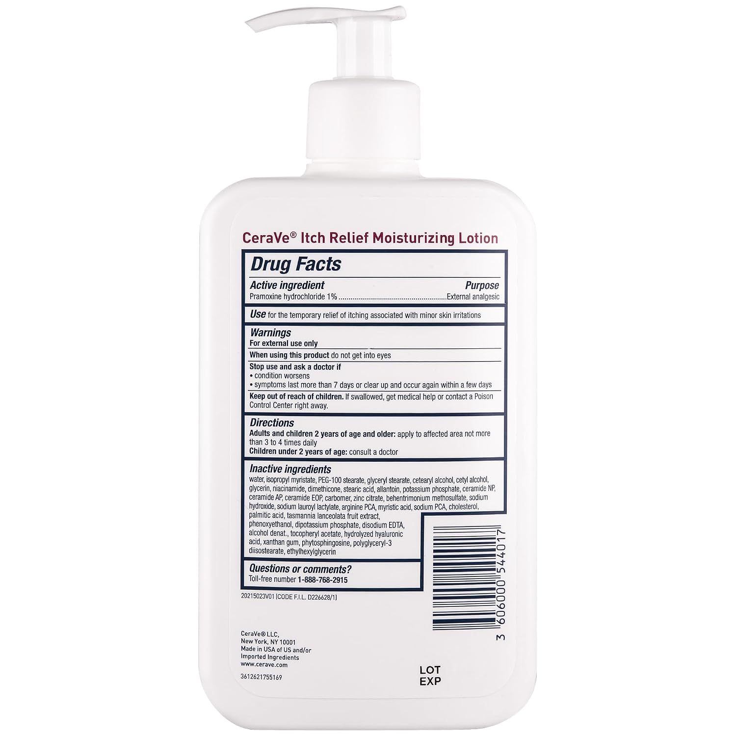 CeraVe Anti Itch Lotion. Hyaluronic Acid Body Moisturizer for Dry Skin.16oz | Fast-Acting Skin Care Formula with Niacinamide & Hydrochloride. Acts As A Soothing Anti Itch Cream For Sunburn Relief