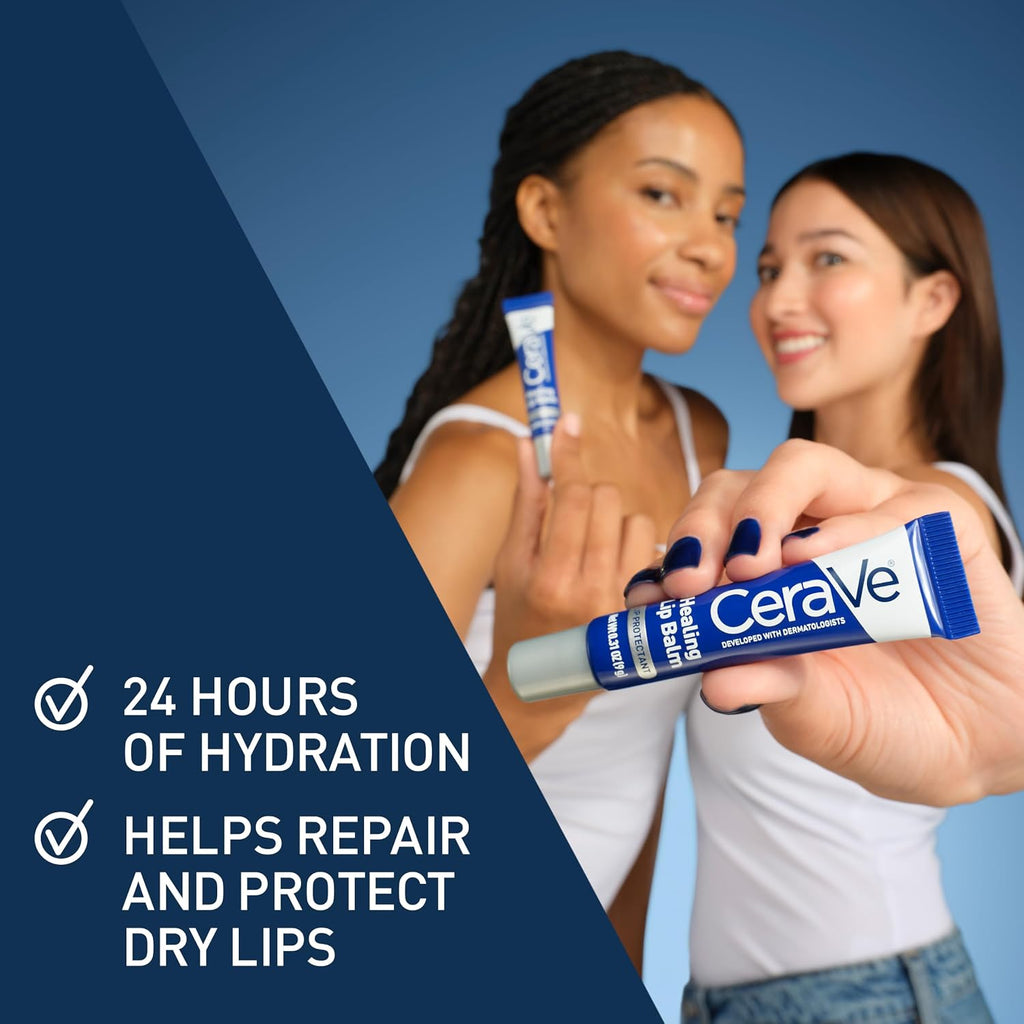 CeraVe Healing Lip Balm. Hydrating Hyaluronic Acid Lip Treatment. 0.7oz | Lip Moisturizer & Ointment for Dry Cracked Lips. Soothing Lip Repair with Ceramides & Petrolatum. Fragrance & Paraben Free