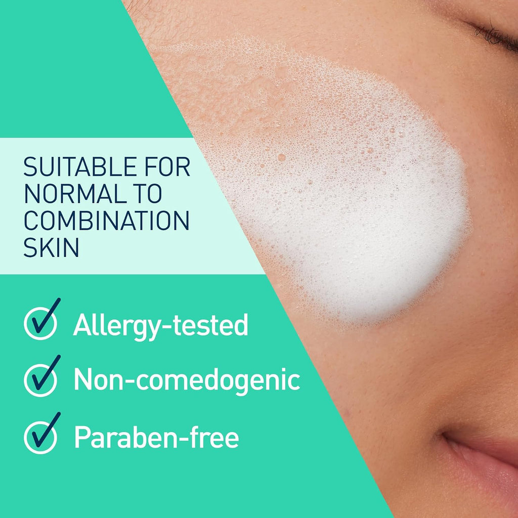 CeraVe Air Foam Face Wash. Hydrating Facial Cleanser. Combination Skin. 8 Ounce (Pack of 12)