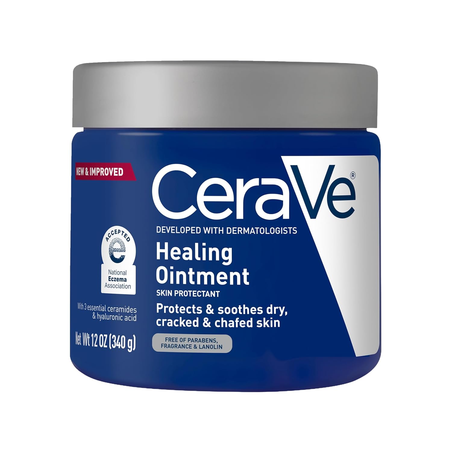 CeraVe Healing Lip Balm. Hydrating Hyaluronic Acid Lip Treatment. 0.7oz | Lip Moisturizer & Ointment for Dry Cracked Lips. Soothing Lip Repair with Ceramides & Petrolatum. Fragrance & Paraben Free