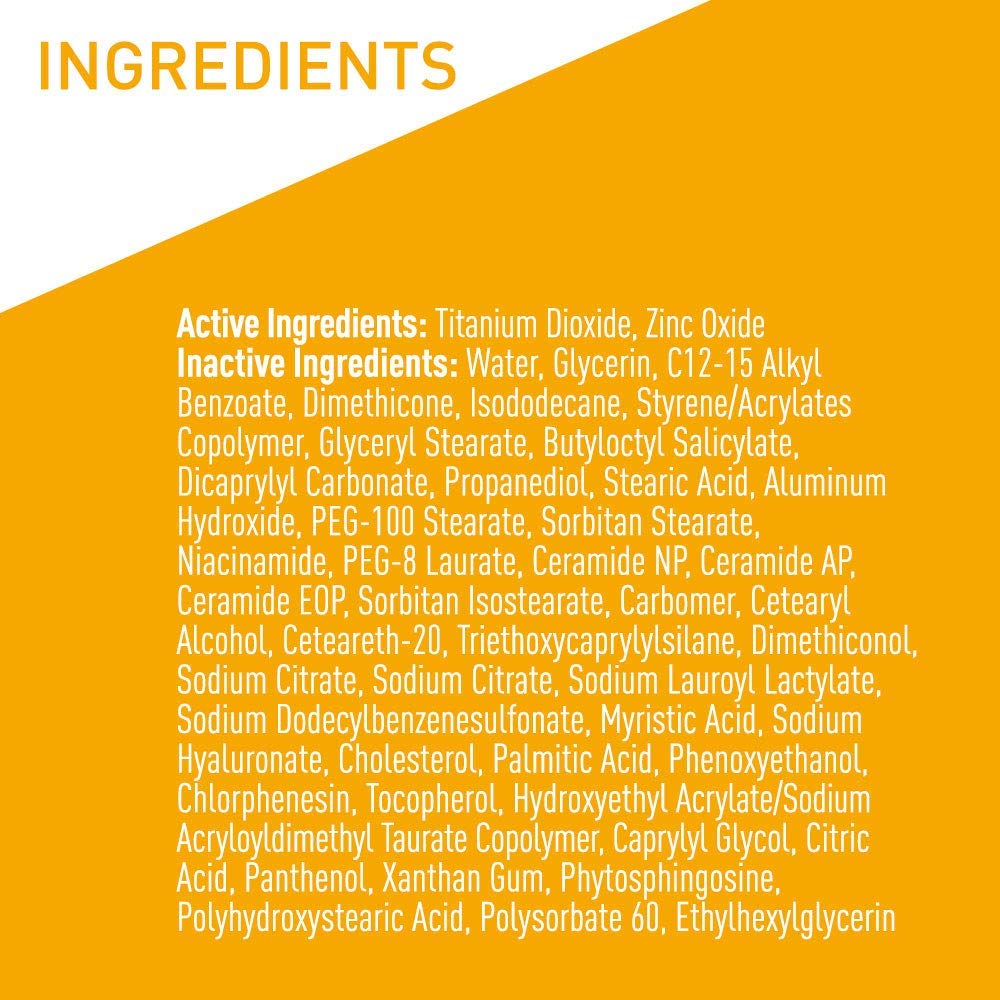 CeraVe Hydrating Mineral Sunscreen SPF 50 Face Sunscreen. Travel Size 2.5oz | Face Sunscreen with Zinc Oxide. Titanium Dioxide. Hyaluronic Acid. & Niacinamide For Broad Spectrum Protection
