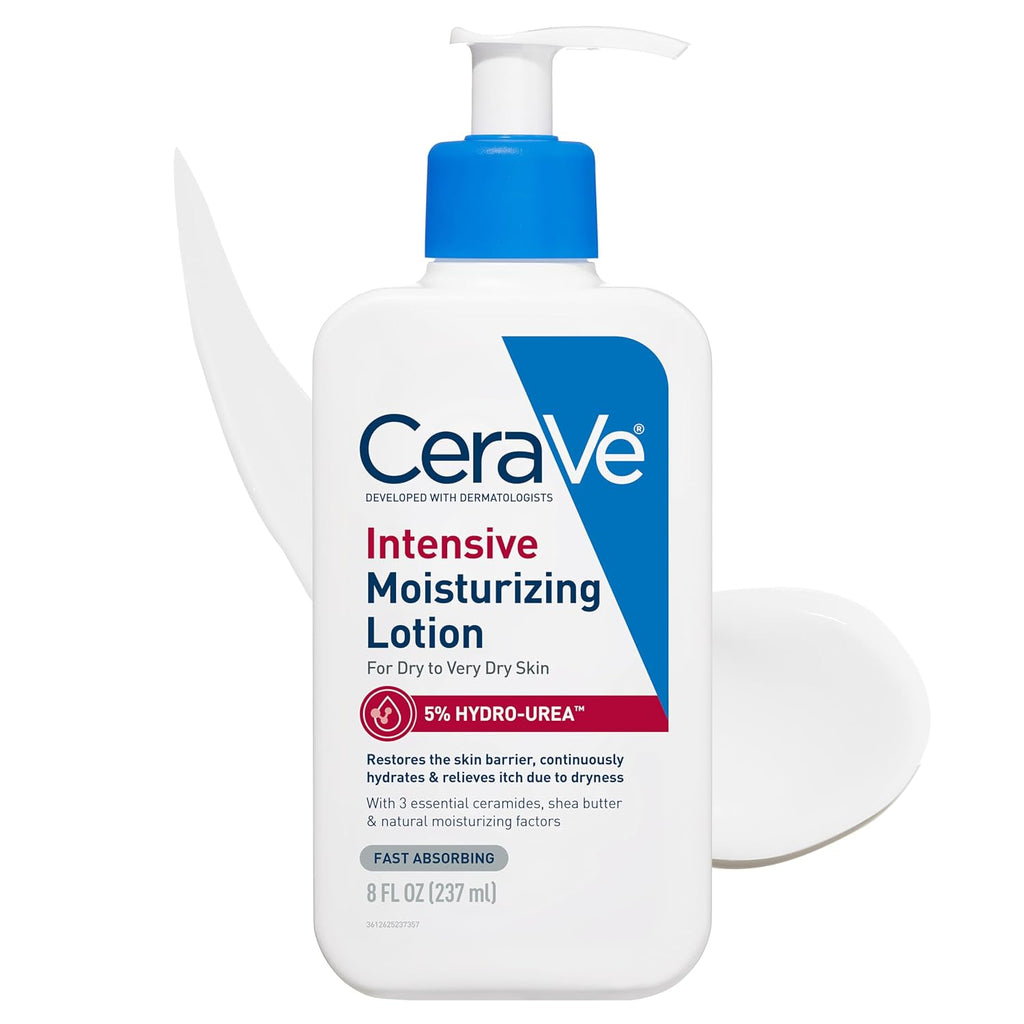CeraVe Intensive Moisturizing Lotion. Shea Butter Body Lotion. 8oz | Relieves Signs of Extra Dry Skin with Hydro-Urea and Shea Butter In a Non-Greasy Formula For Rough. Tight and Itchy Skin