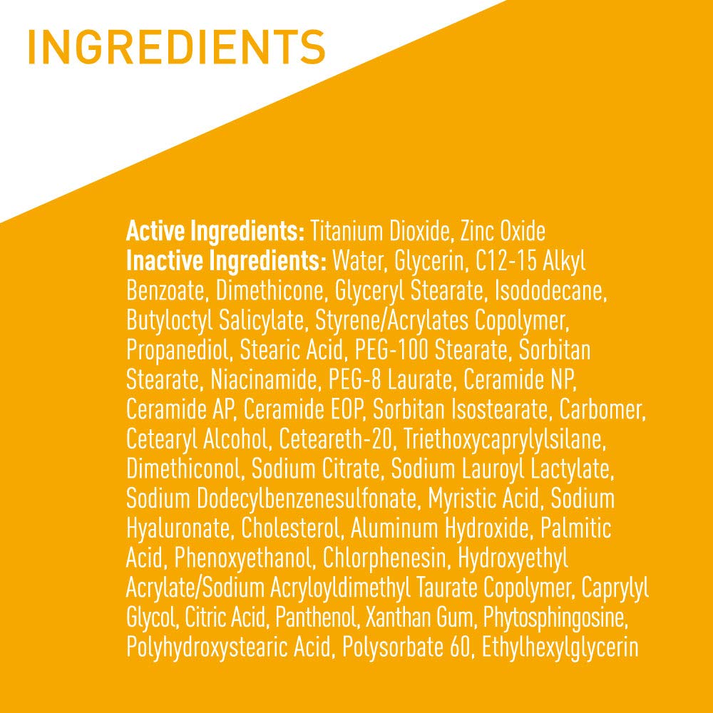 CeraVe Hydrating Mineral Sunscreen SPF 30 with Hyaluronic Acid. 2.5oz | Face Sunscreen with Zinc Oxide. Titanium Dioxide. Hyaluronic Acid. & Niacinamide For Broad Spectrum Protection