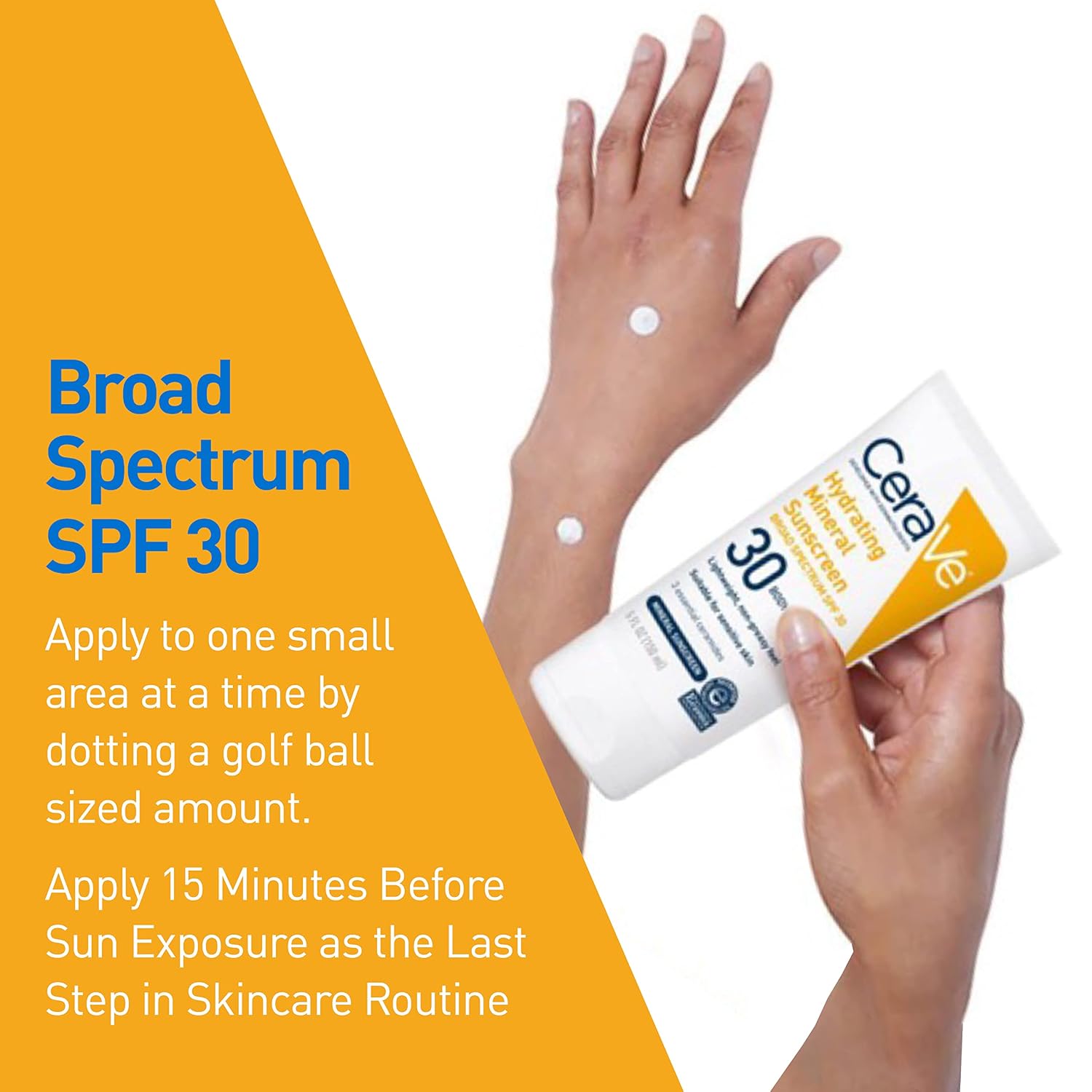 CeraVe Hydrating Mineral Sunscreen SPF 30 with Hyaluronic Acid. 5oz | Face Sunscreen with Zinc Oxide. Titanium Dioxide. Hyaluronic Acid. & Niacinamide For Broad Spectrum Protection