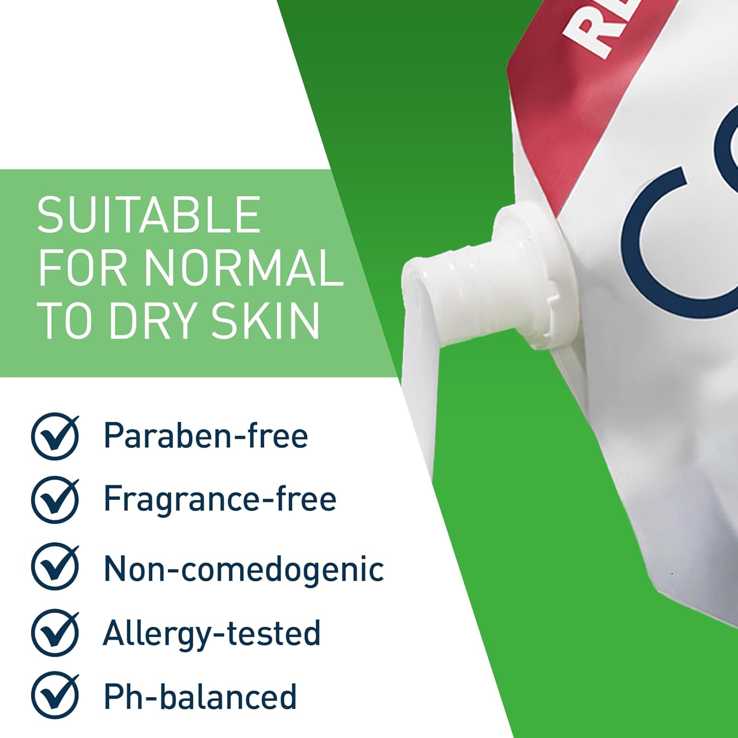 CeraVe Hydrating Cream To Foam Cleanser. Face Wash for Dry Skin.16oz Refill | Removes Makeup with Hyaluronic Acid In A Fragrance Free. Non-Comedogenic Formula For Normal To Dry Skin