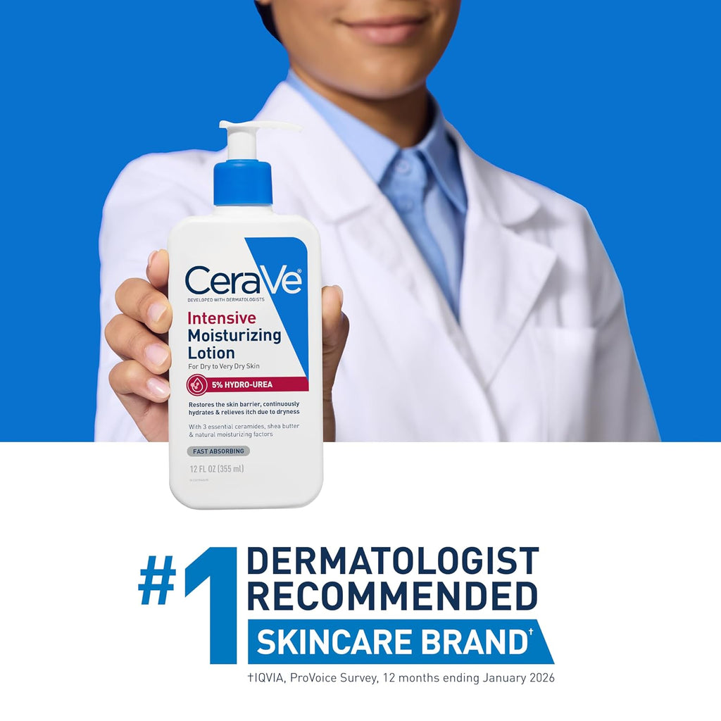 CeraVe Intensive Moisturizing Lotion. Shea Butter Body Lotion. 8oz | Relieves Signs of Extra Dry Skin with Hydro-Urea and Shea Butter In a Non-Greasy Formula For Rough. Tight and Itchy Skin