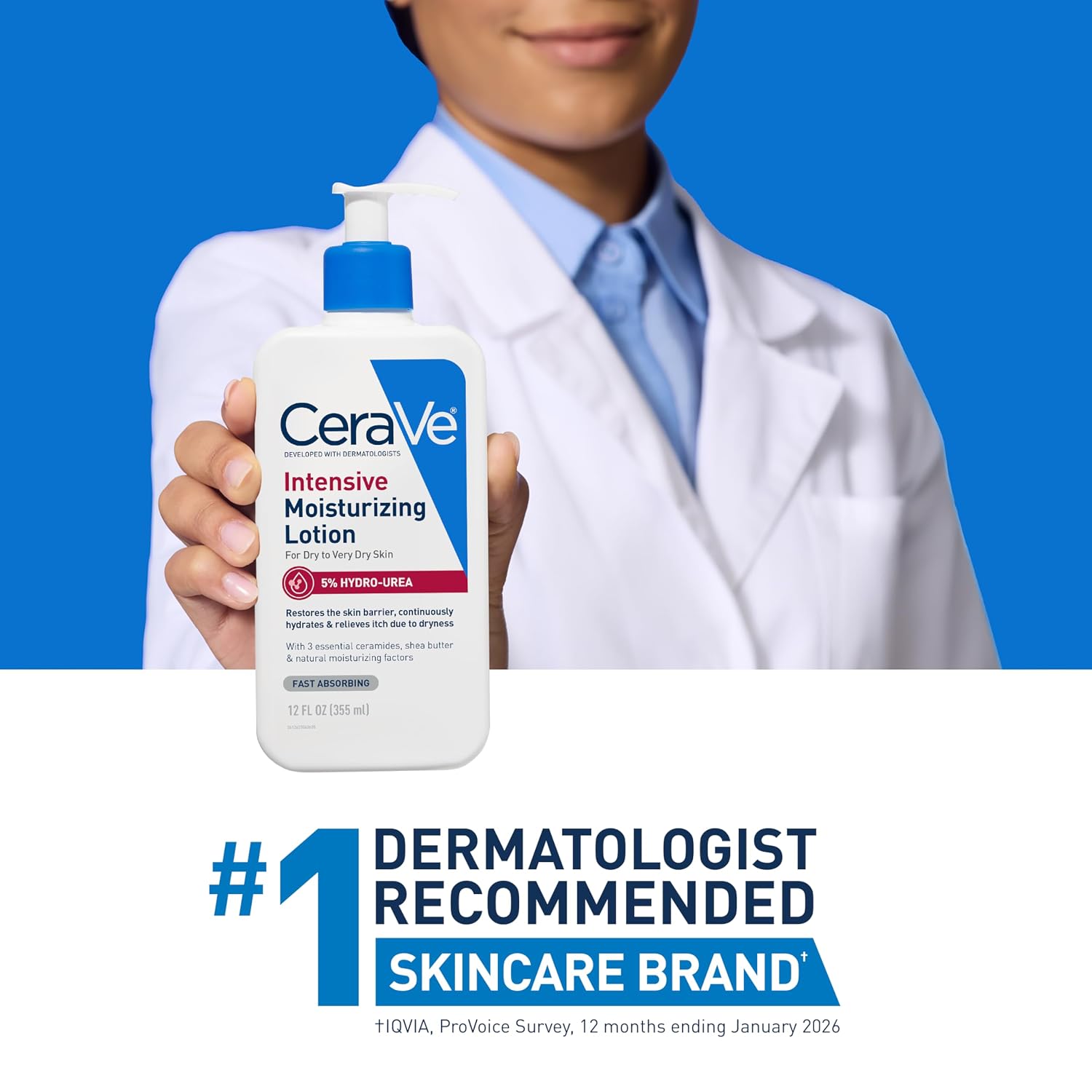 CeraVe Intensive Moisturizing Lotion. Shea Butter Body Lotion. 8oz | Relieves Signs of Extra Dry Skin with Hydro-Urea and Shea Butter In a Non-Greasy Formula For Rough. Tight and Itchy Skin