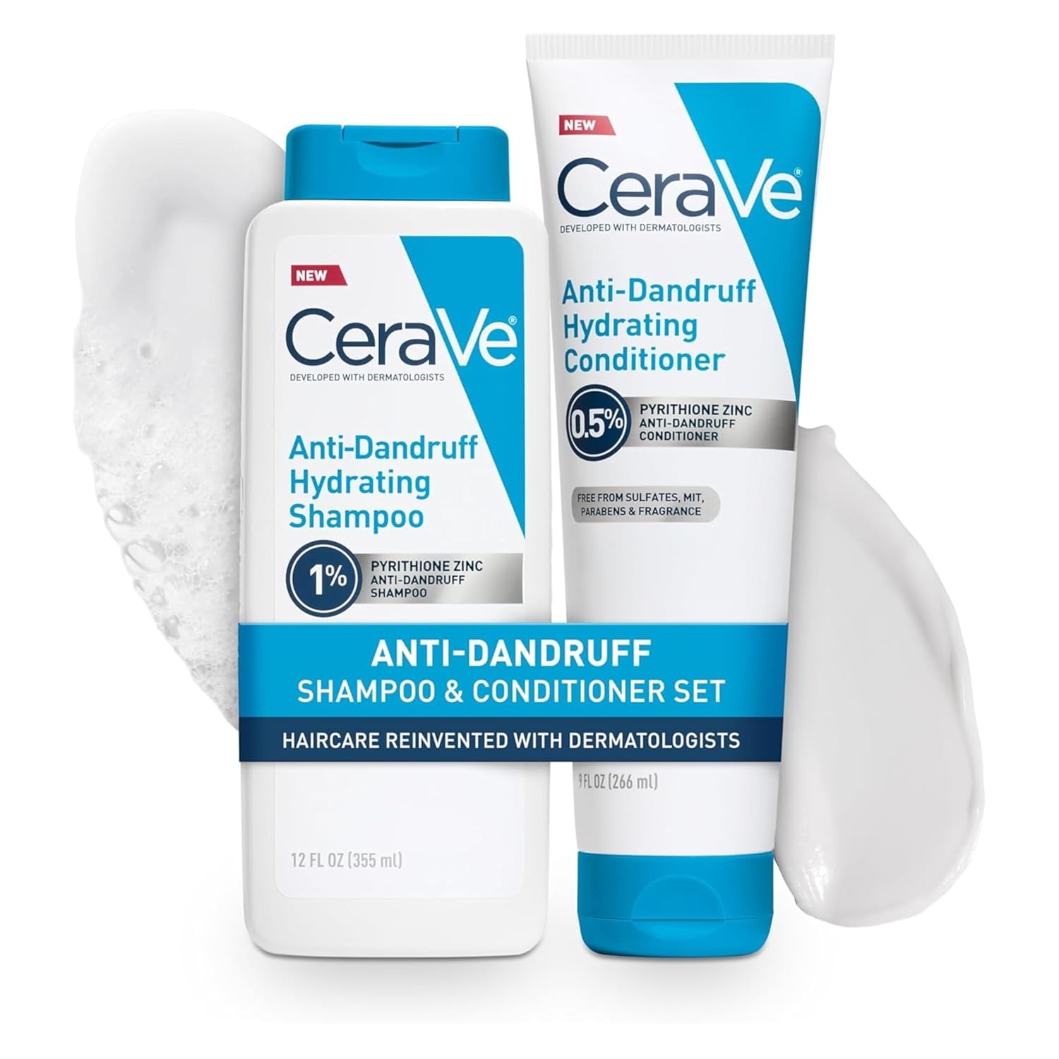 CeraVe Hydrating Anti Dandruff Shampoo. Itchy Scalp Treatment. 12oz | Helps Eliminate Flakes with 1% Pyrithione Zinc. Hyaluronic Acid. Niacinamide and Ceramides In Sulfate Free Formula