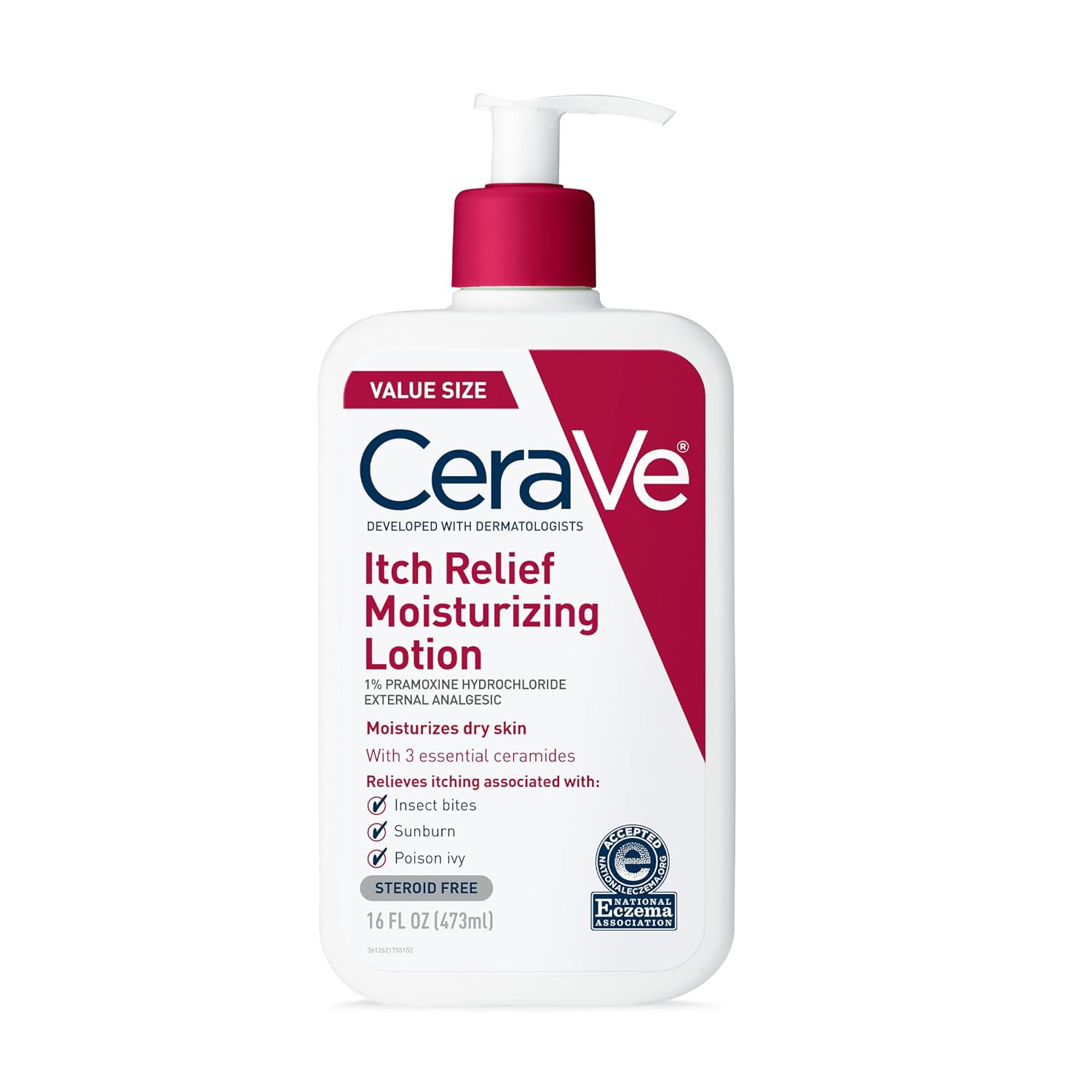 CeraVe Anti Itch Lotion. Hyaluronic Acid Body Moisturizer for Dry Skin.16oz | Fast-Acting Skin Care Formula with Niacinamide & Hydrochloride. Acts As A Soothing Anti Itch Cream For Sunburn Relief