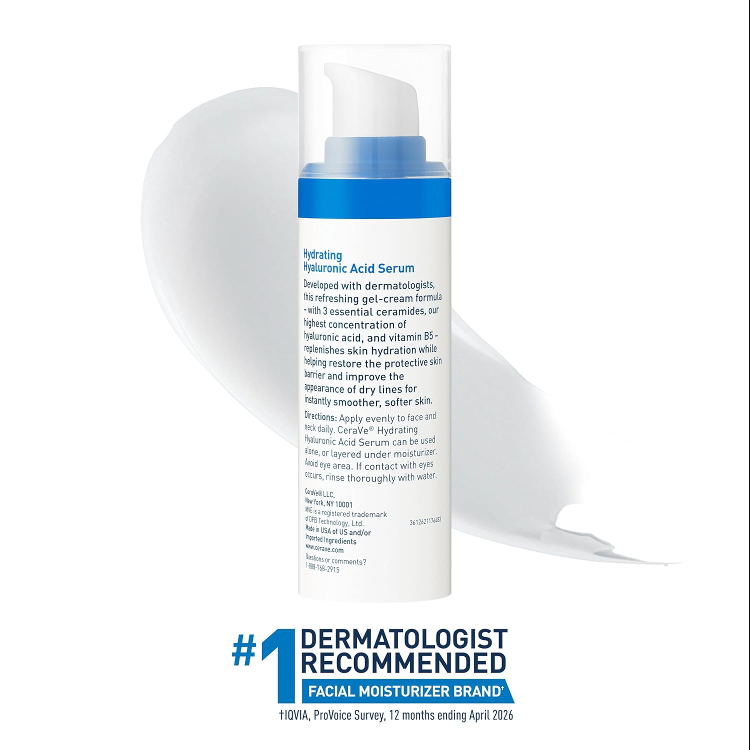 CeraVe Hyaluronic Acid Serum for Face. Hydrating Serum for Dry Skin. 1oz | Skin Care. Hydrates Dry Skin with Vitamin B5 and Ceramides In A Fragrance Free Formula To Layer Under Facial Moisturizer