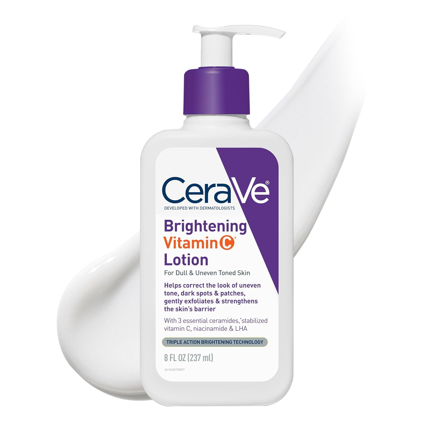 CeraVe Brightening Vitamin C Body Lotion. Skincare with Niacinamide. 8oz | Brightening Body Lotion & Moisturizer. Dark Spot Corrector with Ceramides & LHA. Fragrance Free. Suitable for Sensitive Skin