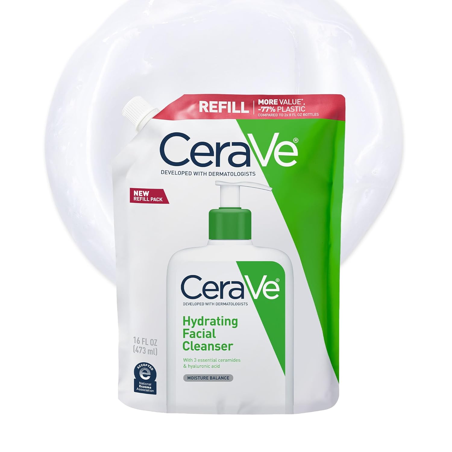 CeraVe Hydrating Cleanser with Hyaluronic Acid. Face Wash for Dry Skin.8oz | Skin Care For Men and Women. Daily Cleanser & Makeup Remover with Glycerin & Ceramides. National Eczema Association Certified