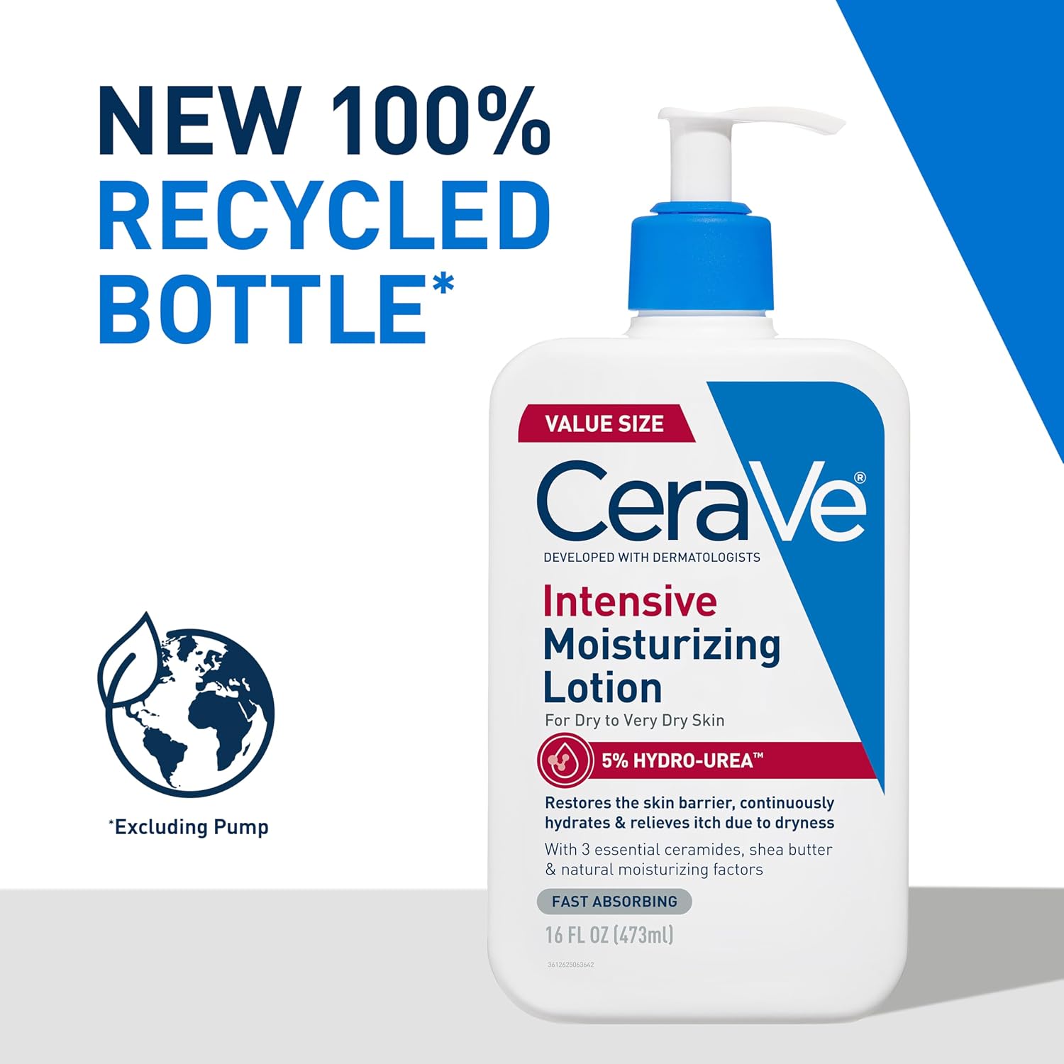 CeraVe Intensive Moisturizing Lotion. Shea Butter Body Lotion. 16oz | Skin Care. Relieves Signs Of Dry Skin with Hydro-Urea & Shea Butter In A Non-Greasy Formula For Rough. Tight and Itchy Skin