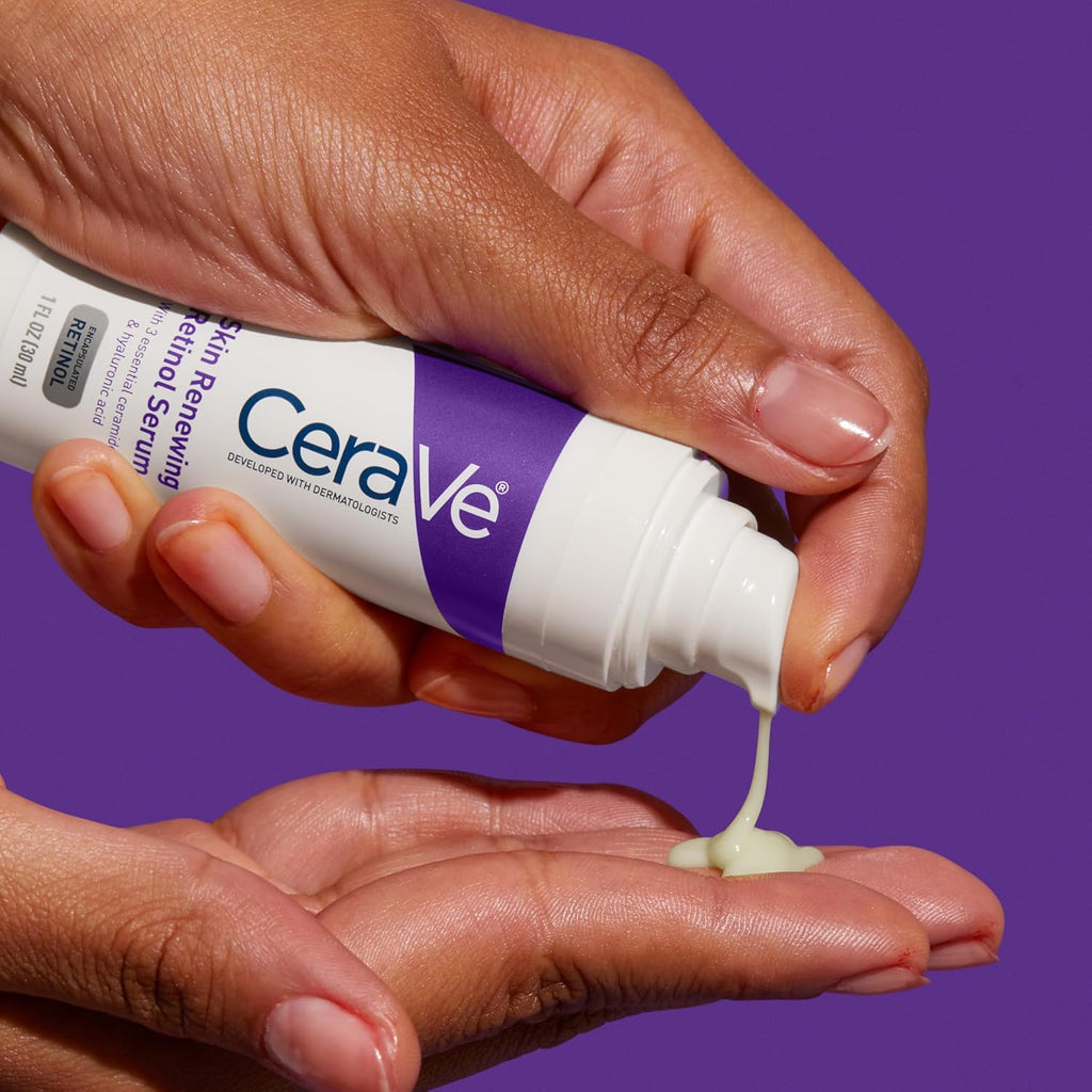 CeraVe Retinol Serum for Face with Niacinamide & Hyaluronic Acid. 1 oz | Skin Care. Brightening Serum. Anti Aging. Smooths Fine Lines and Wrinkles. Ceramides. Fragrance Free. Non-Comedogenic. Gentle