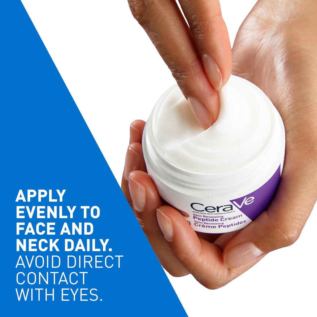 CeraVe Skin Renewing Night Cream. Niacinamide. Peptide Complex. and Hyaluronic Acid Moisturizer for Face. 1.7 Ounce. Packaging may Vary (Pack of 12)