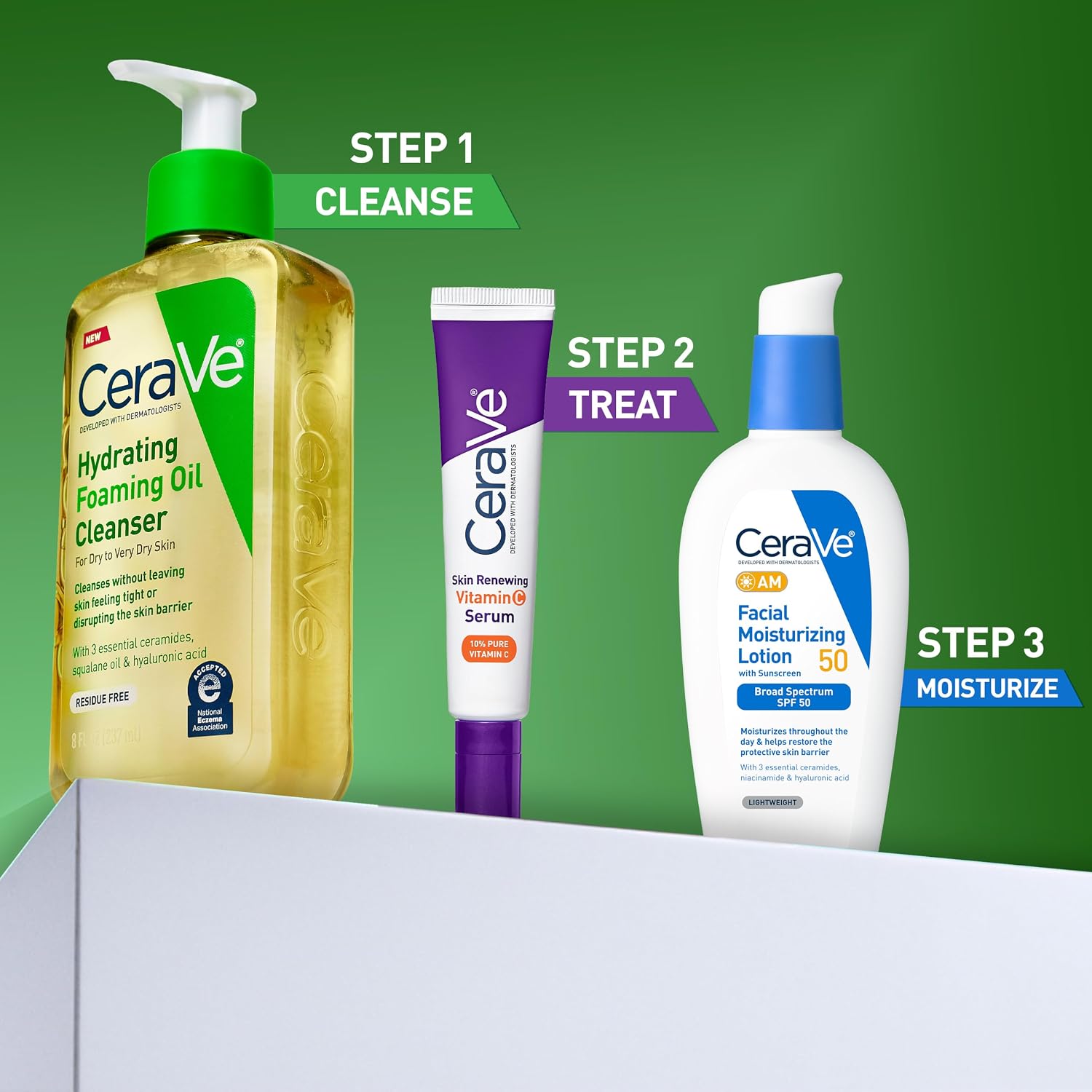 CeraVe Hydrating Foaming Oil Facial Cleanser with Hyaluronic Acid. 8oz | Squalane Face & Body Wash with Double-Cleansing Efficacy Removes Makeup without Residue. For Dry To Very Dry Skin