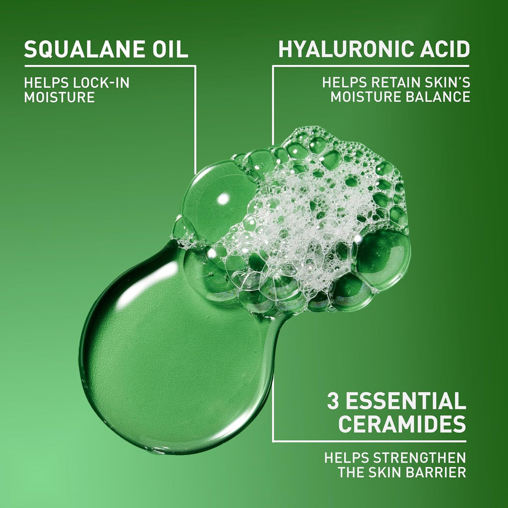 CeraVe Hydrating Foaming Oil Facial Cleanser with Hyaluronic Acid. 19oz | Squalane Face & Body Wash with Double-Cleansing Efficacy Removes Makeup without Residue. For Dry To Very Dry Skin