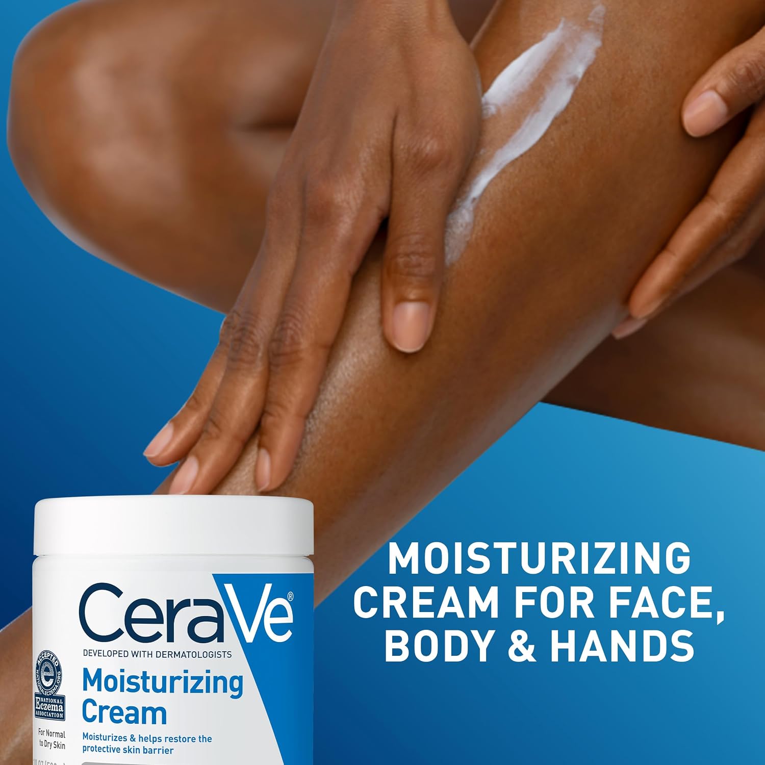CeraVe Moisturizing Cream. Face & Body Moisturizer for Dry Skin. 19oz | Skin Care with Hyaluronic Acid. Skin Barrier Repair. Ceramide Moisturizer. Fragrance Free. Non-Comedogenic. Daily Use