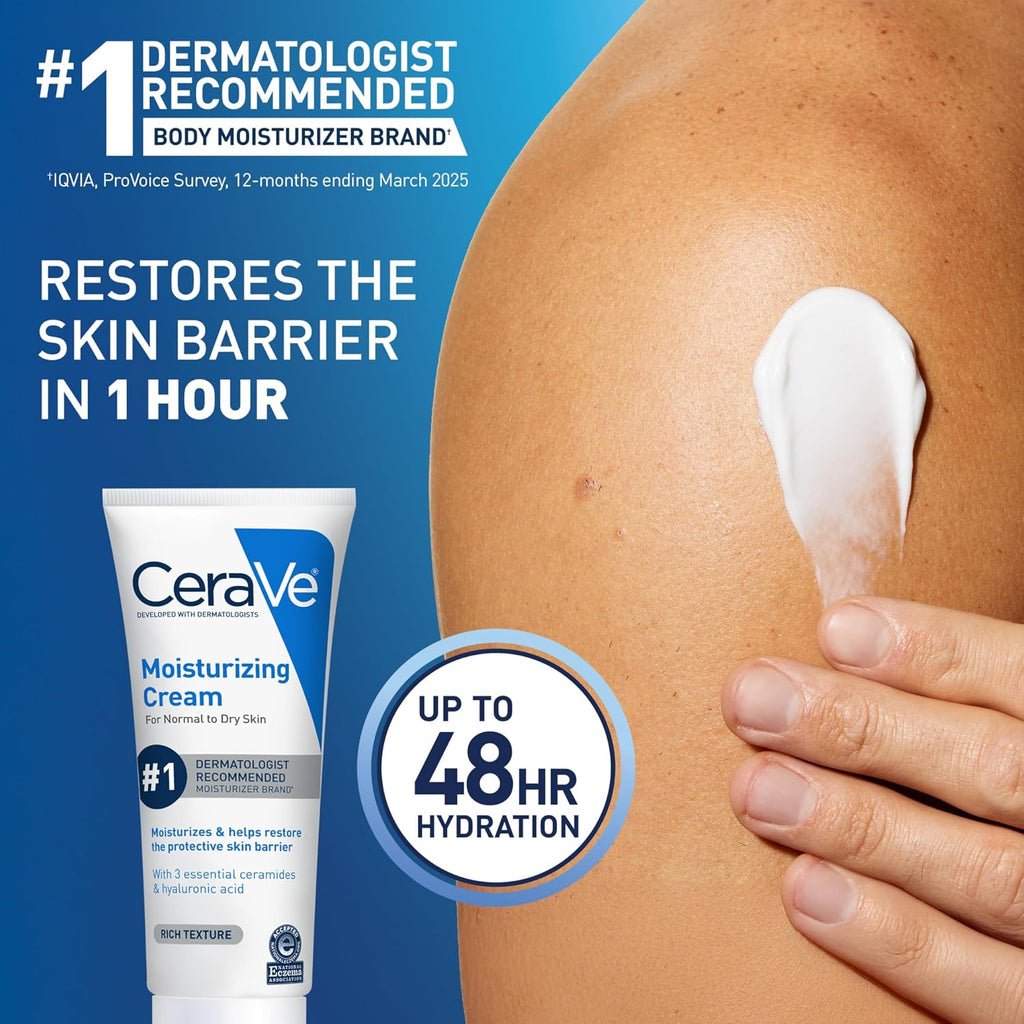 CeraVe Moisturizing Cream. Face Body Moisturizer. Normal to Dry Skin. 8 Fl Oz