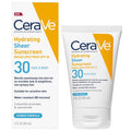 CeraVe Hydrating Sheer Sunscreen SPF 30 with Hyaluronic Acid. 5oz | Mineral and Chemical Sunscreen For Face and Body with Zinc Oxide & Ceramides. Fragrance-Free and Paraben-Free